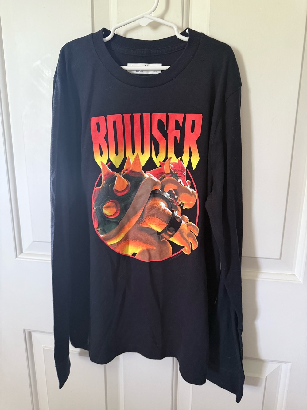 abercrombie kids Black Bowser Graphic Long Sleeve Tee